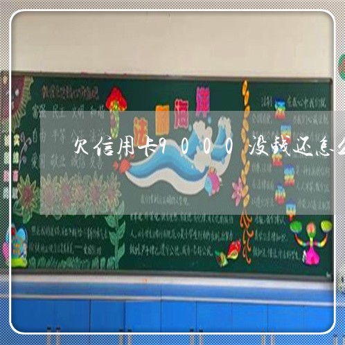 欠信用卡9000没钱还怎么办 欠信用卡9000没钱还怎么办