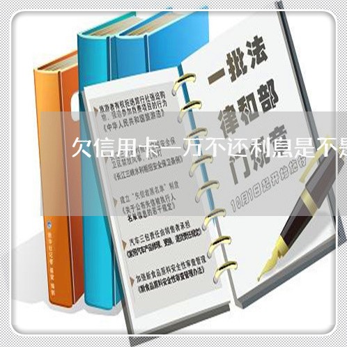 欠信用卡一万不还利息是不是不停