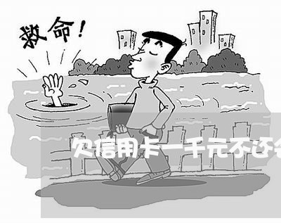 欠信用卡一千元不还会坐牢吗