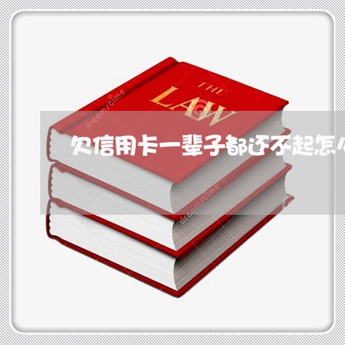 欠信用卡一辈子都还不起怎么办 欠信用卡一辈子都还不起怎么办