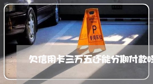 欠信用卡三万五还能分期付款吗 欠信用卡三万五还能分期付款吗