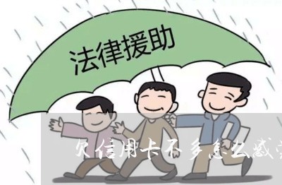 欠信用卡不多怎么感觉还不完 欠信用卡不多怎么感觉还不完