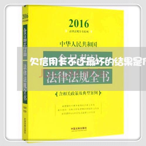 欠信用卡不还最坏的结果是什么/2023020790907