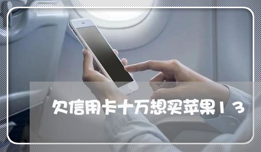 欠信用卡十万想买苹果13