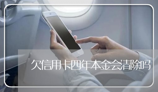欠信用卡四年本金会清除吗 欠信用卡四年本金会清除吗