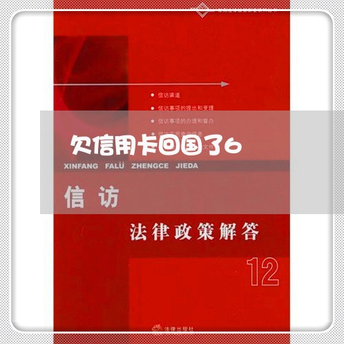 欠信用卡回国了6 欠信用卡回国了6