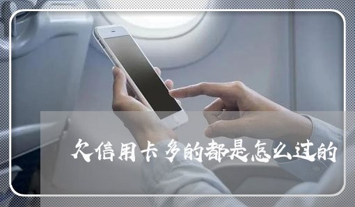 欠信用卡多的都是怎么过的 欠信用卡多的都是怎么过的