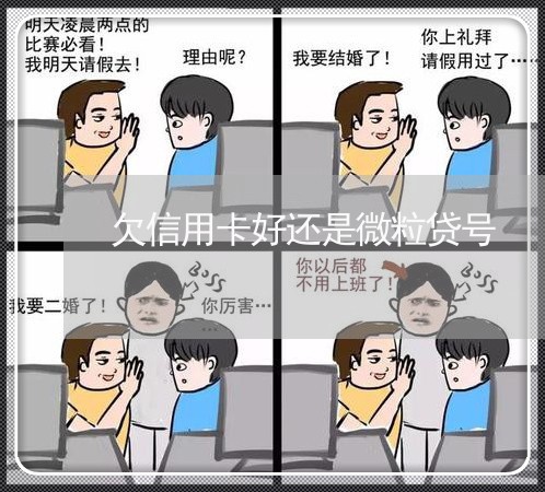 欠信用卡好还是微粒贷号 欠信用卡好还是微粒贷号