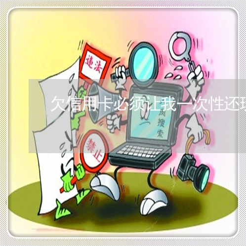 欠信用卡必须让我一次性还玩 欠信用卡必须让我一次性还玩