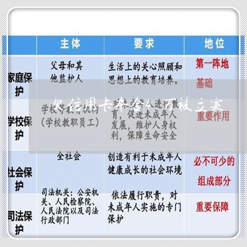 欠信用卡本金4万被立案