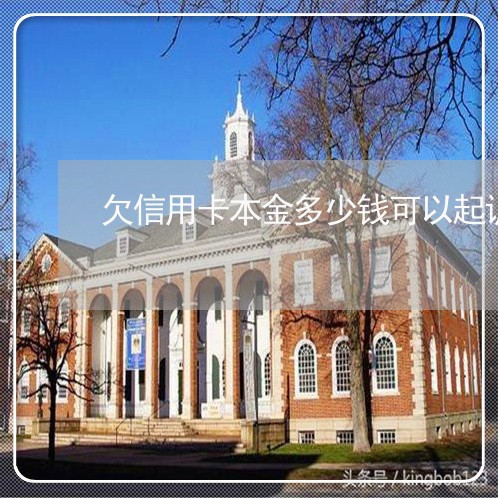 欠信用卡本金多少钱可以起诉