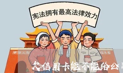 欠信用卡能不能给公司开户