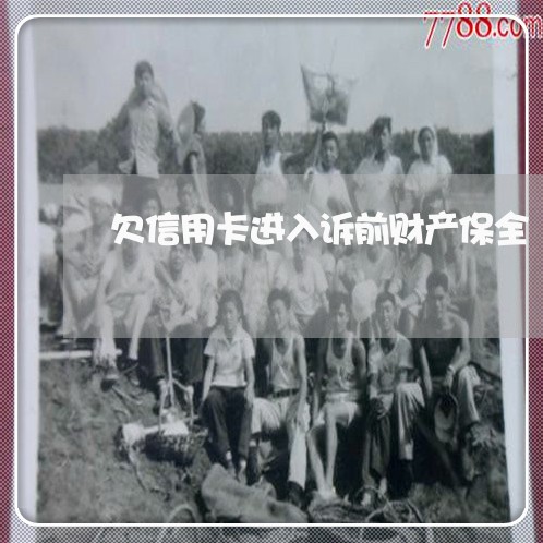 欠信用卡进入诉前财产保全 欠信用卡进入诉前财产保全