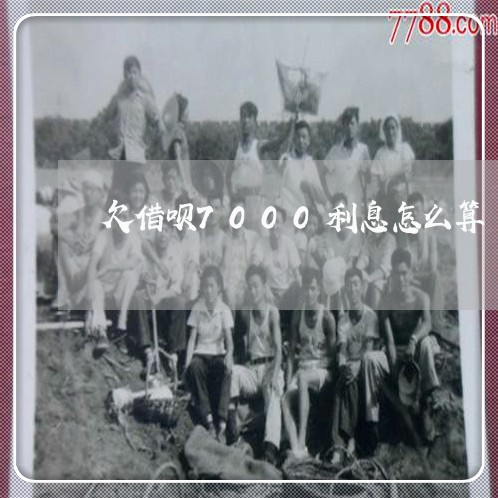 欠借呗7000利息怎么算 欠借呗7000利息怎么算