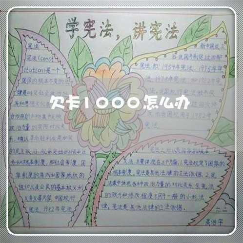 欠卡1000怎么办 欠卡1000怎么办