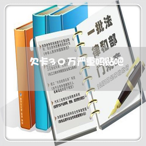 欠卡30万严重吗贴吧 欠卡30万严重吗贴吧