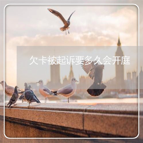 欠卡被起诉要多久会开庭