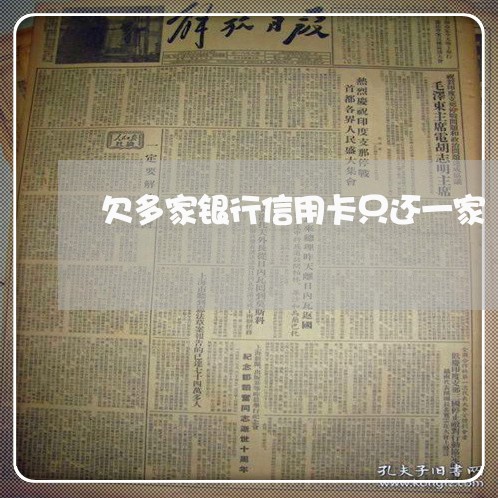 欠多家银行信用卡只还一家/2023012130502