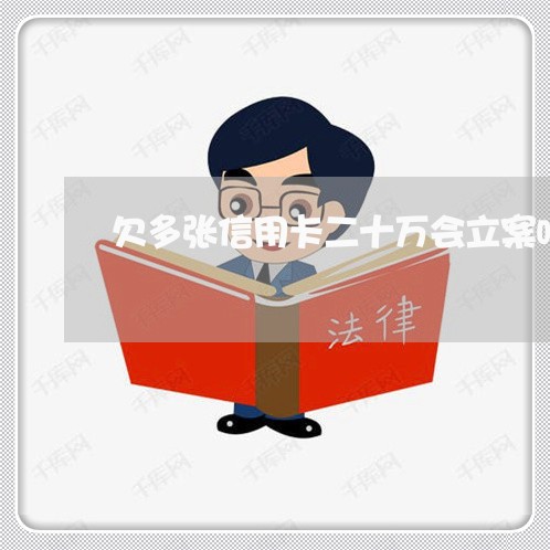 欠多张信用卡二十万会立案吗