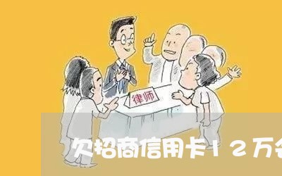 欠招商信用卡12万会怎么样 欠招商信用卡12万会怎么样