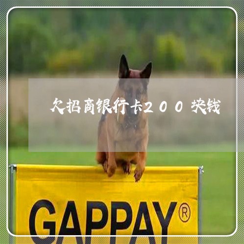 欠招商银行卡200块钱 欠招商银行卡200块钱