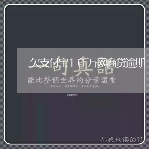 欠支付宝10万网商贷逾期/2023012873717