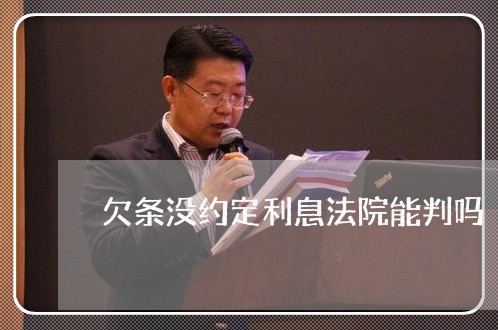 欠条没约定利息法院能判吗