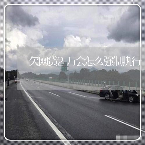 欠网贷2万会怎么强制执行 欠网贷2万会怎么强制执行