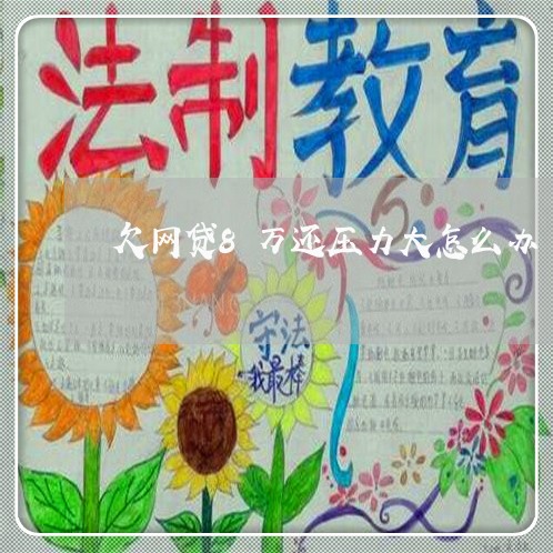 欠网贷8万还压力大怎么办 欠网贷8万还压力大怎么办