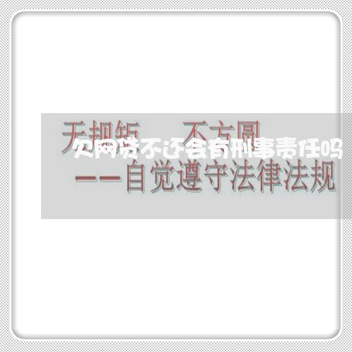 欠网贷不还会有刑事责任吗 欠网贷不还会有刑事责任吗