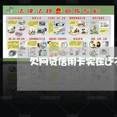 欠网贷信用卡实在还不上怎么办 欠网贷信用卡实在还不上怎么办