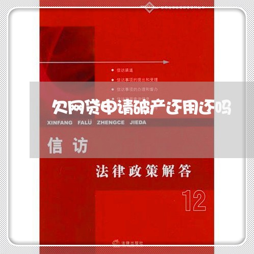 欠网贷申请破产还用还吗/2023120681927