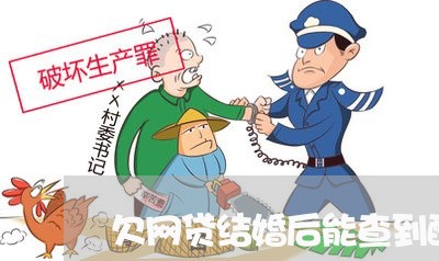 欠网贷结婚后能查到配偶信息嘛
