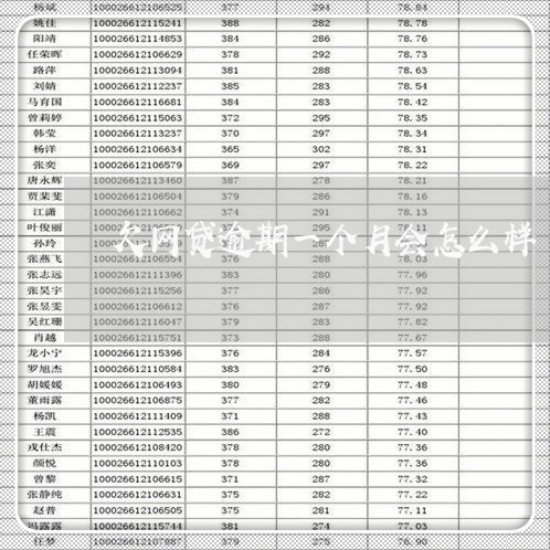 欠网贷逾期一个月会怎么样 欠网贷逾期一个月会怎么样