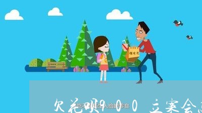 欠花呗900立案会怎么样/2023013017493