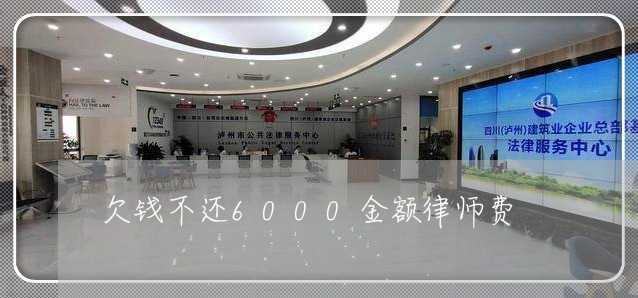 欠钱不还6000金额律师费