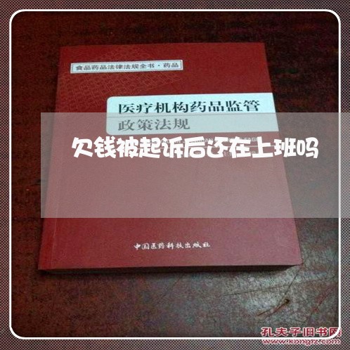欠钱被起诉后还在上班吗