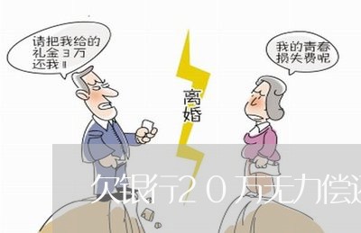 欠银行20万无力偿还判刑多久/2023020445443