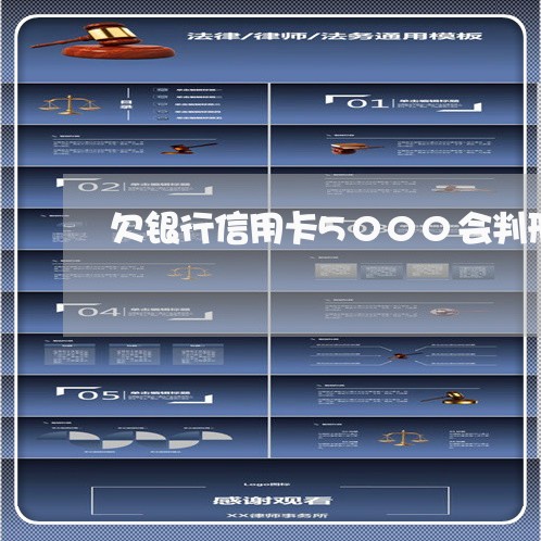 欠银行信用卡5000会判刑吗