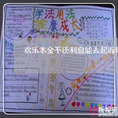 欢乐本金不还利息能去起诉吗