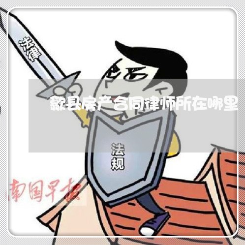 歙县房产合同律师所在哪里/2023060858461