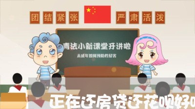 正在还房贷还花呗好吗/2023041594929