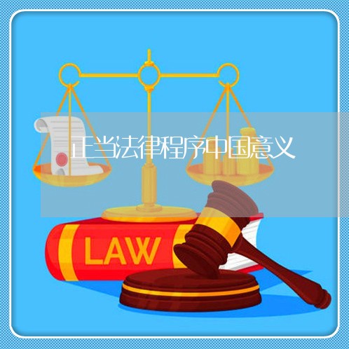 正当法律程序中国意义