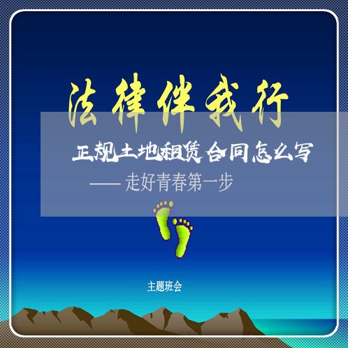 正规土地租赁合同怎么写/2023041246959 正规土地租赁合同怎么写/2023041246959
