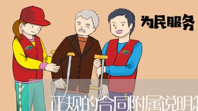 正规的合同附属说明怎么写/2023022681681