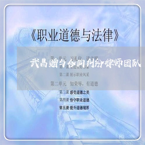 武昌赠与合同纠纷律师团队