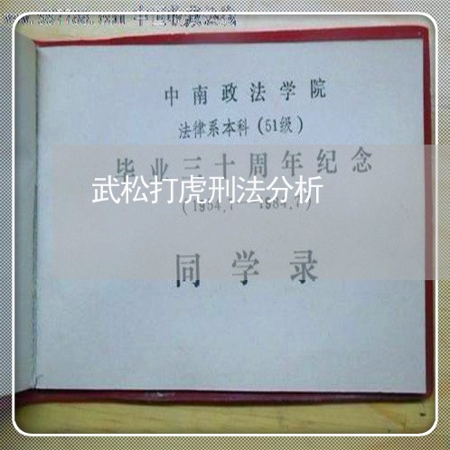 武松打虎刑法分析