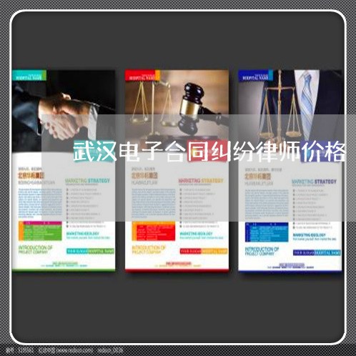 武汉电子合同纠纷律师价格