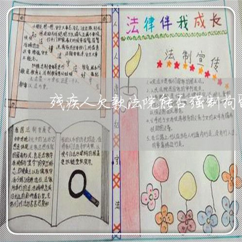 残疾人欠款法院能否强制拘留