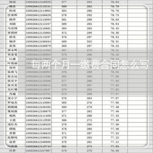 每两个月一缴费合同怎么写/2023060683837